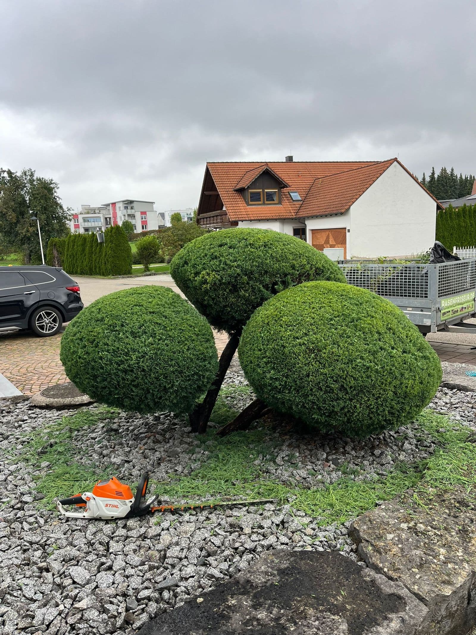 Gartenpflege Vorher-Nachher